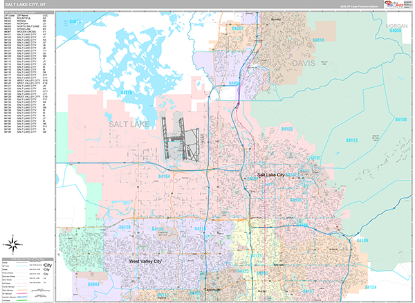Salt Lake City, UT Zip Code Map